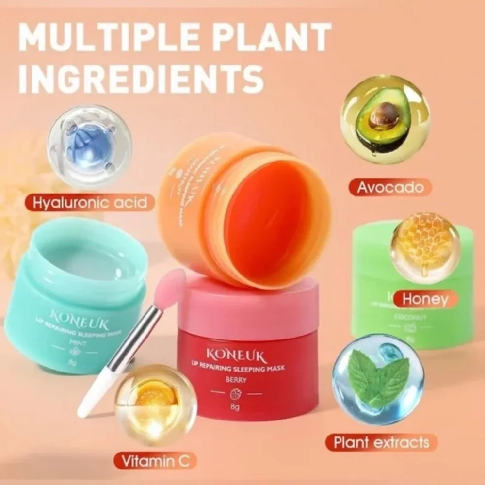 💎 x2 Koneuk Lip Repairing Sleeping Mask Mint & Grapefruit New